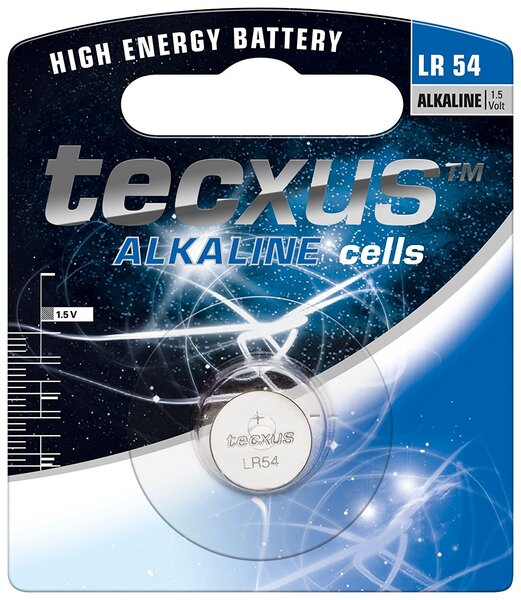 Blister de 1 pile Alcaline maximum LR54 AG10 1,5 V 75 mAh TECXUS