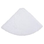 vidaXL Jupe de sapin de Noël Blanc 150 cm Fausse fourrure