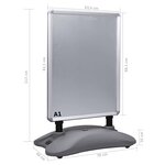 vidaXL Support d'affiche A1 à base d'eau Gris Alliage d'aluminium