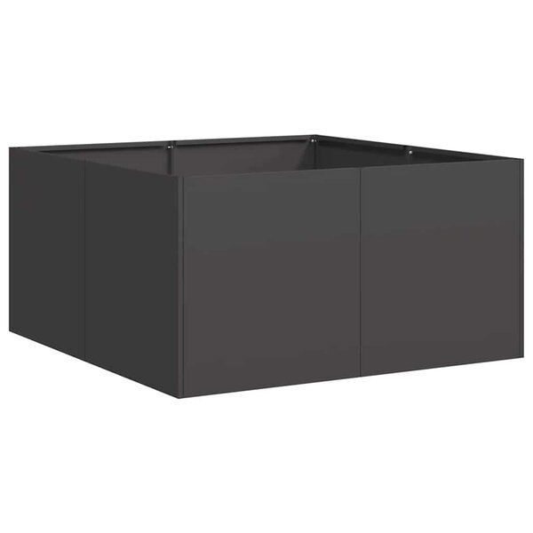 vidaXL Jardinière noir 80x80x40 cm acier laminé à froid