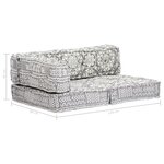 vidaXL Pouf Gris clair Tissu