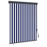 vidaXL Store roulant d'extérieur 140x250 cm Bleu et blanc