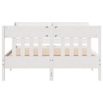 vidaXL Cadre de lit sans matelas blanc 135x190 cm bois de pin massif