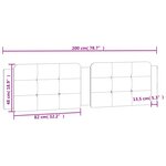 vidaXL Coussin de tête de lit Zadar gris 200 cm similicuir