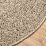 vidaXL Tapis ZIZUR beige Ø 160cm aspect de jute intérieur et extérieur