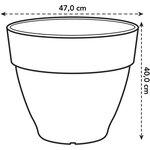 Pot de fleurs Rond VIBIA - Plastique Réservoir - Ø 47 - Anthracite