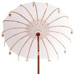 vidaXL Parasol balinais avec base 260 180-190 cm