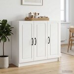 vidaXL Buffet Blanc 89 x 34 5 x 77 cm Bois d'ingénierie