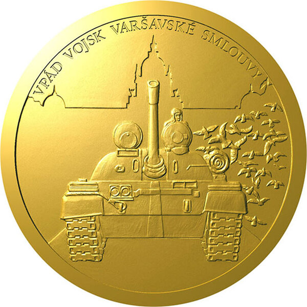 Pièce de monnaie en Or 10 Dollars g 7.78 Millésime 2023 Prague Spring WARSAW TREATY INVASION TROOPS