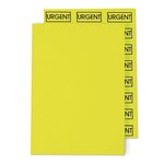 Étiquette adhésive permanente fluo jaune 70x37 mm (lot de 2400)