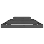 Vidaxl jardinière gris 110x110x27 cm bois massif de pin