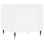 vidaXL Tables basses 2 Pièces blanc brillant 50x46x50cm bois d'ingénierie