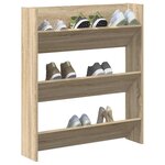 vidaXL Armoire à chaussures murale chêne Sonoma bois d'ingénierie