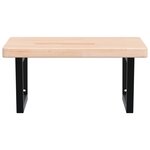 vidaXL Étagère de vasque murale acier et bois de chêne massif