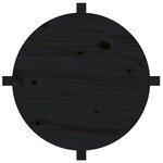 vidaXL Table basse Noir Ø 62 5x45 cm Bois massif de pin