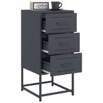 vidaXL Tables de chevet 2 Pièces anthracite 36x39x78 cm acier