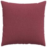 vidaXL Coussins de canapé 2 Pièces Bordeaux 80 x 80 cm tissu