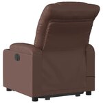 vidaXL Fauteuil inclinable de massage Marron Similicuir