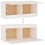 vidaXL Meubles TV 3 Pièces Blanc Bois massif de pin