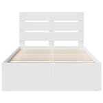 vidaXL Cadre de lit Blanc 120 x 190 cm Bois de pin massif