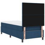 vidaXL Lit à ressorts avec matelas et LED bleu 90x200 cm en tissu