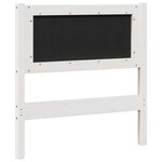 vidaXL Tête de lit capitonnée avec tête de lit Blanc 75 cm Pin massif