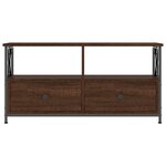 vidaXL Meuble TV chêne marron 90x33x45 cm bois d'ingénierie et fer