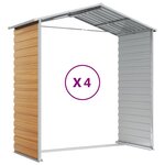 vidaXL Abri de jardin marron clair 191x385x198 cm acier galvanisé