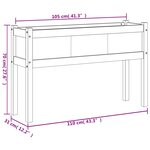 vidaXL Jardinières avec pieds blanc 110x31x70 cm bois de pin massif