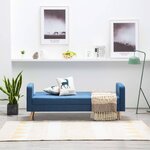 vidaXL Canapé Tissu Bleu
