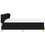vidaXL Lit à ressorts avec matelas Noir 200 x 200 cm tissu