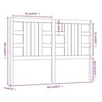 vidaXL Tête de lit 166x4x100 cm Bois massif de pin