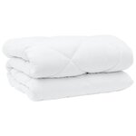 vidaXL Duvet d'hiver avec oreiller 3 Pièces Blanc Microfibre