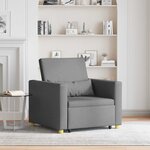 vidaXL Canapé-lit escamotable simple Gris foncé 90 x 165 x 87 cm tissu