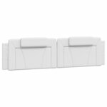 vidaXL Lit avec matelas blanc 200x200 cm similicuir