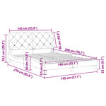 vidaXL Cadre de lit sans matelas bleu 140x200 cm velours