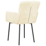 vidaXL Chaises à manger lot de 2 Crème Velours