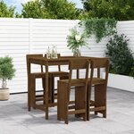 vidaXL Ensemble de bar de jardin 5 Pièces marron miel bois de pin massif