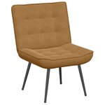 vidaXL Chaise de relaxation avec tabouret Marron Velours