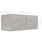 vidaXL Ensemble de meuble TV 7 Pièces Gris béton Bois d'ingénierie