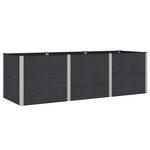 vidaXL Jardinière surélevée Noir 300 x 100 x 91 cm WPC et Aluminium