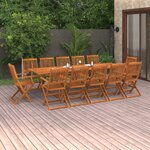 vidaXL Ensemble à manger de jardin 13 Pièces 280x90x75 cm bois d'acacia