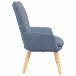 vidaXL fauteuil Bleu 63 x 67 x 94 cm tissu