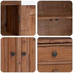 vidaXL Armoire de rangement 63 x 30 x 79 cm Bois de Mahogany Massif