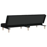 vidaXL Canapé-lit noir tissu