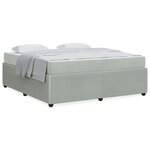 vidaXL Cadre de lit avec matelas Gris clair  blanc et gris clair