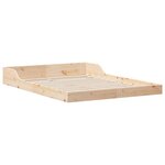 vidaXL Cadre de lit Marron 135 x 190 cm Bois massif en pin