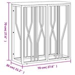 vidaXL Table console argenté acier inoxydable/bois massif récupération