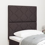 Tête de Lit LED vidaXL Design en Blocs de Diamant Marron Foncé 80 cm Tissu