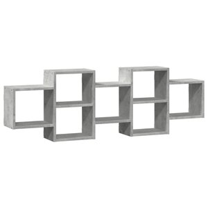 vidaXL Étagère murale gris béton 129x18x42 cm bois d'ingénierie